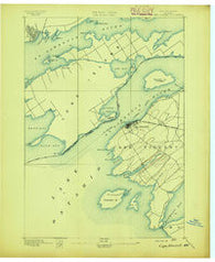 Cape Vincent New York Historical topographic map, 1:62500 scale, 15 X 15 Minute, Year 1895
