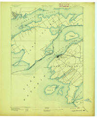 Cape Vincent New York Historical topographic map, 1:62500 scale, 15 X 15 Minute, Year 1895