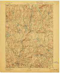Carmel New York Historical topographic map, 1:62500 scale, 15 X 15 Minute, Year 1892