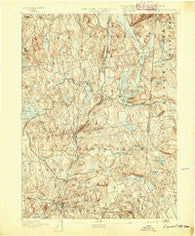 Carmel New York Historical topographic map, 1:62500 scale, 15 X 15 Minute, Year 1893