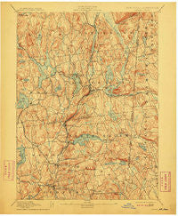 Carmel New York Historical topographic map, 1:62500 scale, 15 X 15 Minute, Year 1894