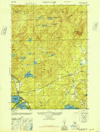 Caroga Lake New York Historical topographic map, 1:24000 scale, 7.5 X 7.5 Minute, Year 1945