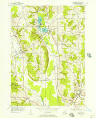 Cassadaga New York Historical topographic map, 1:24000 scale, 7.5 X 7.5 Minute, Year 1954
