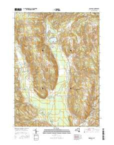 Cassadaga New York Current topographic map, 1:24000 scale, 7.5 X 7.5 Minute, Year 2016