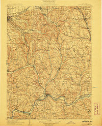 Catatonk New York Historical topographic map, 1:125000 scale, 30 X 30 Minute, Year 1906