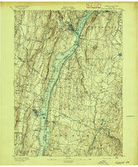 Catskill New York Historical topographic map, 1:62500 scale, 15 X 15 Minute, Year 1895