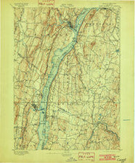 Catskill New York Historical topographic map, 1:62500 scale, 15 X 15 Minute, Year 1895