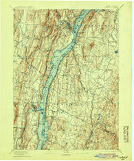 Catskill New York Historical topographic map, 1:62500 scale, 15 X 15 Minute, Year 1895