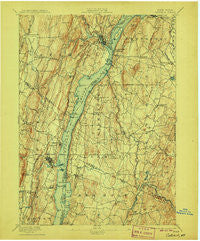 Catskill New York Historical topographic map, 1:62500 scale, 15 X 15 Minute, Year 1895
