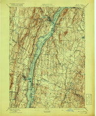 Catskill New York Historical topographic map, 1:62500 scale, 15 X 15 Minute, Year 1895