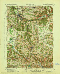 Cattaraugus New York Historical topographic map, 1:62500 scale, 15 X 15 Minute, Year 1941
