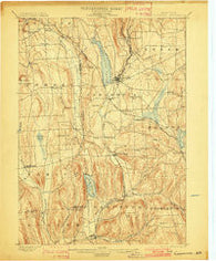 Cazenovia New York Historical topographic map, 1:62500 scale, 15 X 15 Minute, Year 1899