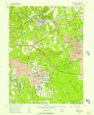 Central Islip New York Historical topographic map, 1:24000 scale, 7.5 X 7.5 Minute, Year 1956