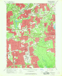 Central Islip New York Historical topographic map, 1:24000 scale, 7.5 X 7.5 Minute, Year 1967