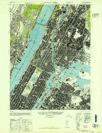 Central Park New York Historical topographic map, 1:24000 scale, 7.5 X 7.5 Minute, Year 1947