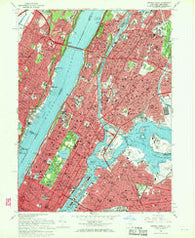 Central Park New York Historical topographic map, 1:24000 scale, 7.5 X 7.5 Minute, Year 1966