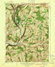 Chenango Forks New York Historical topographic map, 1:31680 scale, 7.5 X 7.5 Minute, Year 1942