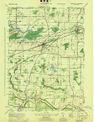 Churchville New York Historical topographic map, 1:31680 scale, 7.5 X 7.5 Minute, Year 1944