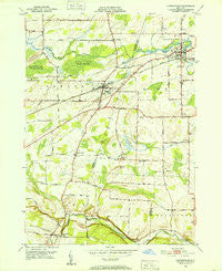 Churchville New York Historical topographic map, 1:24000 scale, 7.5 X 7.5 Minute, Year 1950