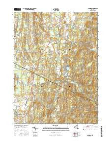 Clermont New York Current topographic map, 1:24000 scale, 7.5 X 7.5 Minute, Year 2016