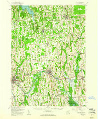 Clyde New York Historical topographic map, 1:62500 scale, 15 X 15 Minute, Year 1953