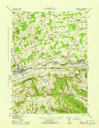 Cobleskill New York Historical topographic map, 1:31680 scale, 7.5 X 7.5 Minute, Year 1945