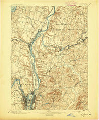 Cohoes New York Historical topographic map, 1:62500 scale, 15 X 15 Minute, Year 1895
