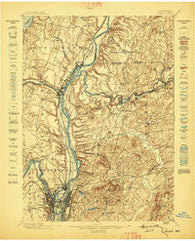 Cohoes New York Historical topographic map, 1:62500 scale, 15 X 15 Minute, Year 1898