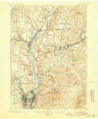 Cohoes New York Historical topographic map, 1:62500 scale, 15 X 15 Minute, Year 1898