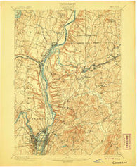 Cohoes New York Historical topographic map, 1:62500 scale, 15 X 15 Minute, Year 1898