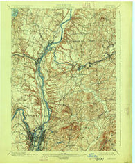 Cohoes New York Historical topographic map, 1:62500 scale, 15 X 15 Minute, Year 1898