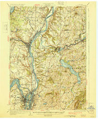 Cohoes New York Historical topographic map, 1:62500 scale, 15 X 15 Minute, Year 1929