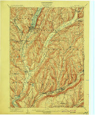 Cooperstown New York Historical topographic map, 1:62500 scale, 15 X 15 Minute, Year 1909