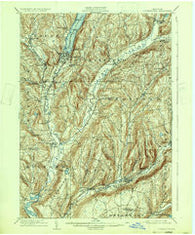 Cooperstown New York Historical topographic map, 1:62500 scale, 15 X 15 Minute, Year 1909