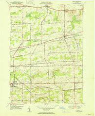 Corfu New York Historical topographic map, 1:24000 scale, 7.5 X 7.5 Minute, Year 1950
