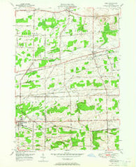 Corfu New York Historical topographic map, 1:24000 scale, 7.5 X 7.5 Minute, Year 1950