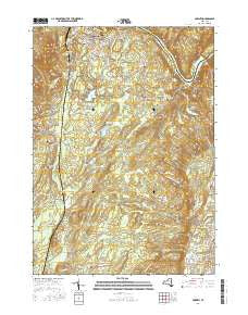 Corinth New York Current topographic map, 1:24000 scale, 7.5 X 7.5 Minute, Year 2016