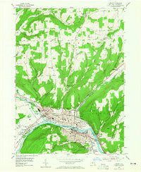 Corning New York Historical topographic map, 1:24000 scale, 7.5 X 7.5 Minute, Year 1953