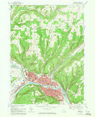 Corning New York Historical topographic map, 1:24000 scale, 7.5 X 7.5 Minute, Year 1969