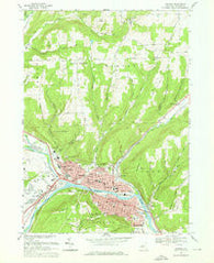 Corning New York Historical topographic map, 1:24000 scale, 7.5 X 7.5 Minute, Year 1969