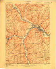 Corning New York Historical topographic map, 1:62500 scale, 15 X 15 Minute, Year 1914