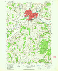 Cortland New York Historical topographic map, 1:24000 scale, 7.5 X 7.5 Minute, Year 1955
