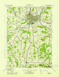 Cortland New York Historical topographic map, 1:31680 scale, 7.5 X 7.5 Minute, Year 1944