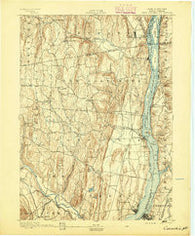 Coxsackie New York Historical topographic map, 1:62500 scale, 15 X 15 Minute, Year 1893