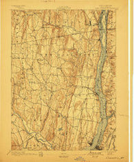 Coxsackie New York Historical topographic map, 1:62500 scale, 15 X 15 Minute, Year 1894