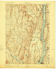 Coxsackie New York Historical topographic map, 1:62500 scale, 15 X 15 Minute, Year 1894