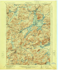 Cranberry Lake New York Historical topographic map, 1:62500 scale, 15 X 15 Minute, Year 1921