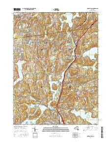 Croton Falls New York Current topographic map, 1:24000 scale, 7.5 X 7.5 Minute, Year 2016