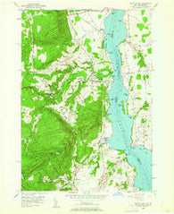 Crown Point New York Historical topographic map, 1:24000 scale, 7.5 X 7.5 Minute, Year 1950
