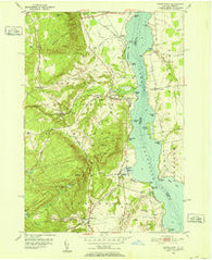 Crown Point New York Historical topographic map, 1:24000 scale, 7.5 X 7.5 Minute, Year 1950